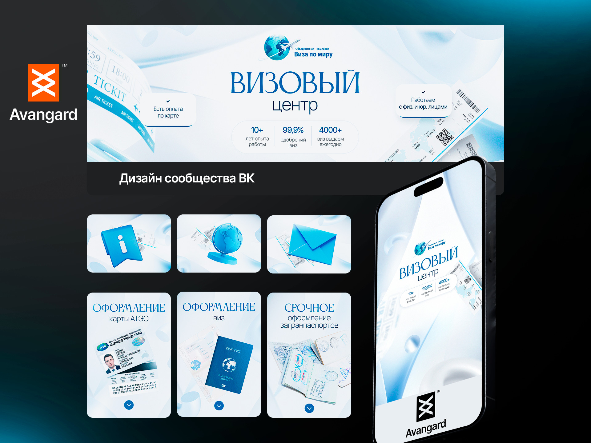 Оформление группы ВКонтакте — визовый центр